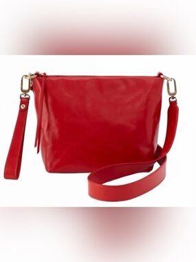 HOBO Women's Ashe Crossbody In Brick Red Leather with Wrist Strap